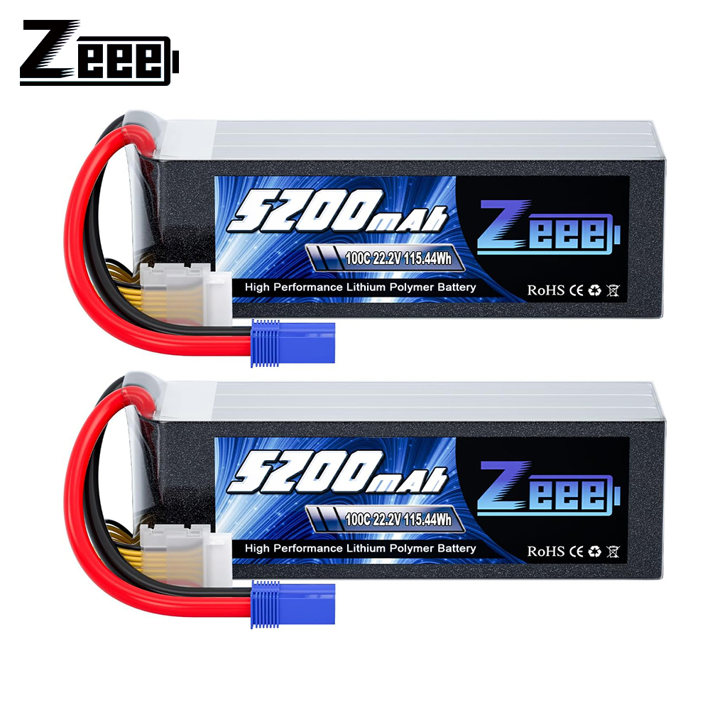 6S Lipo Battery 22.2V 5000Mah - Zeee-Bateria Lipo para Carro RC, Avião,