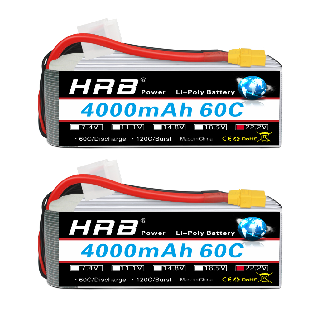 1/2 pces hrb 6s lipo bateria 2 - 6S Lipo Battery 22.2V 5000Mah avaliação e preço
