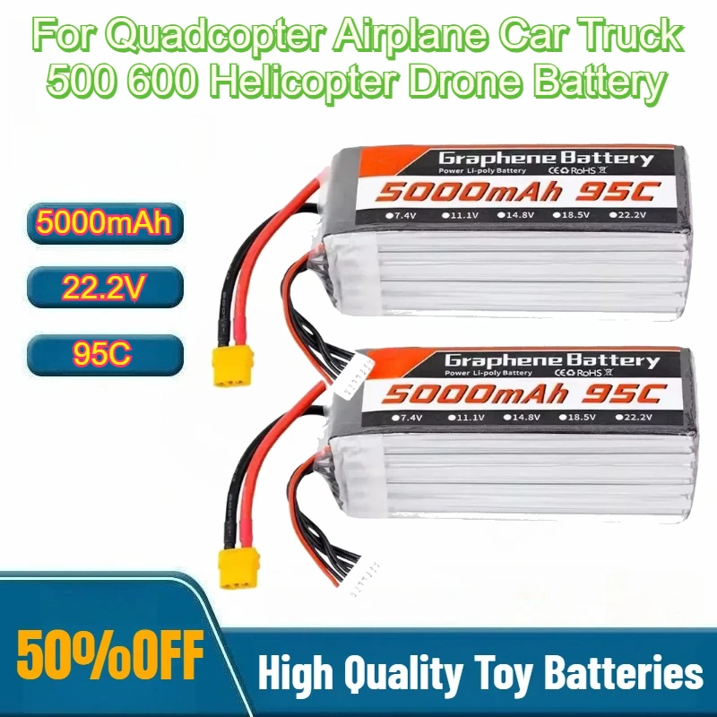 Bateria Lipo 95C 22.2V 6S 5000 - 6S Lipo Battery 22.2V 5000Mah avaliação e preço