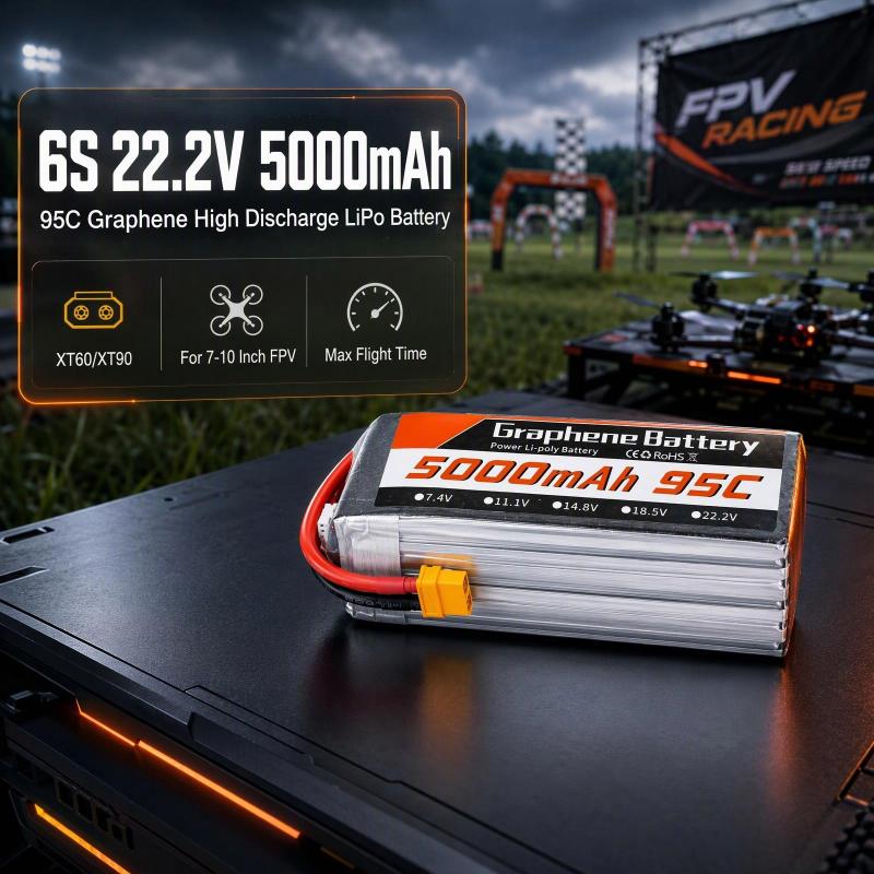 Bateria LiPo de Grafeno 6S 22. - 6S Lipo Battery 22.2V 5000Mah avaliação e preço