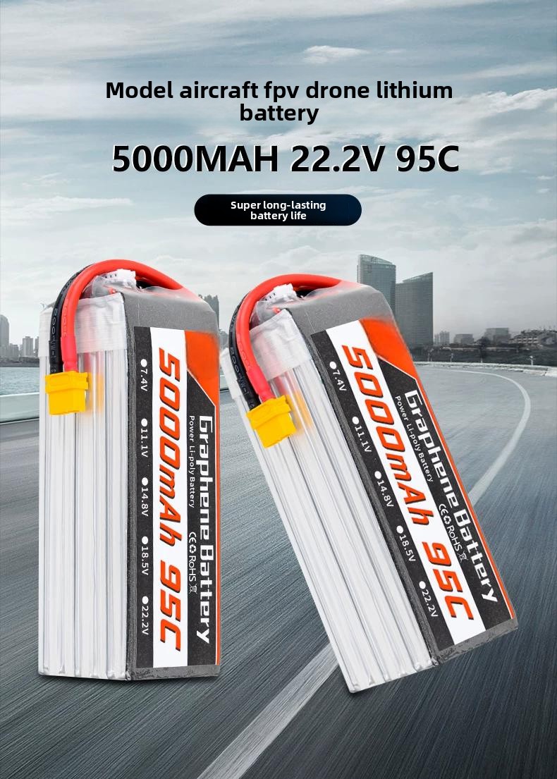 Bateria LiPo de Grafeno 6S 22. - 6S Lipo Battery 22.2V 5000Mah avaliação e preço