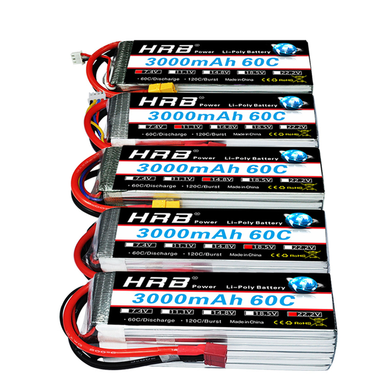 Bateria lipo hrb 2s 3s 4S 6S 5 - 4S Lipo Battery 14.8V 6000Mah avaliação e preço